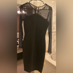 Calvin Klein black sheer dress sz 2